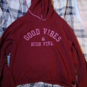 Crop top, sweatshirt, good vibes, Medium, Cold Crush